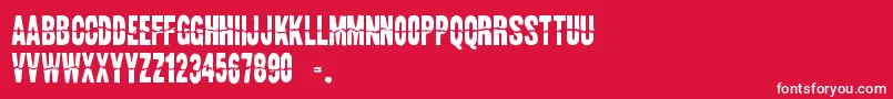 LandSpeedRecord Font – White Fonts on Red Background