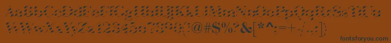 AbctechBodoniStriped Font – Black Fonts on Brown Background