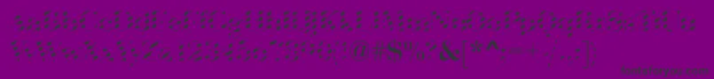 fuente AbctechBodoniStriped – Fuentes Negras Sobre Fondo Morado