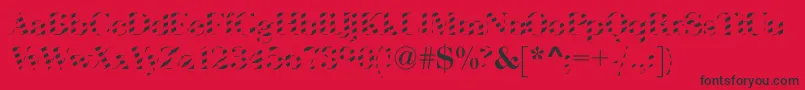 AbctechBodoniStriped Font – Black Fonts on Red Background