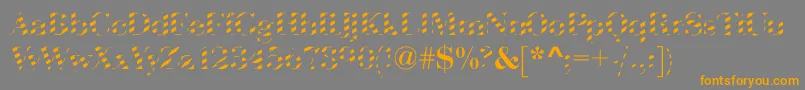 AbctechBodoniStriped Font – Orange Fonts on Gray Background