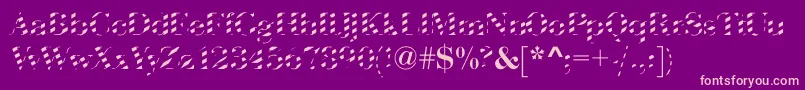 AbctechBodoniStriped Font – Pink Fonts on Purple Background