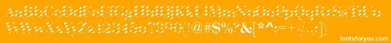 AbctechBodoniStriped Font – White Fonts on Orange Background
