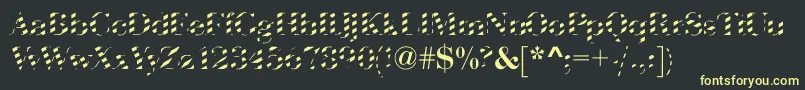 AbctechBodoniStriped Font – Yellow Fonts on Black Background