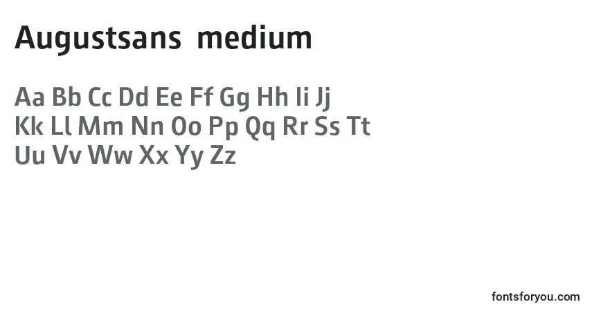 Schriftart Augustsans65medium (24051) – Alphabet, Zahlen, spezielle Symbole