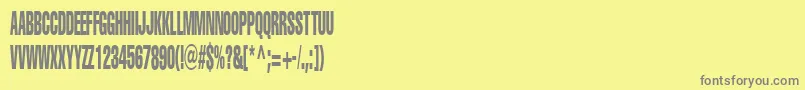Fonte Portd – fontes cinzas em um fundo amarelo