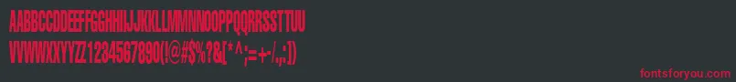 Portd Font – Red Fonts on Black Background