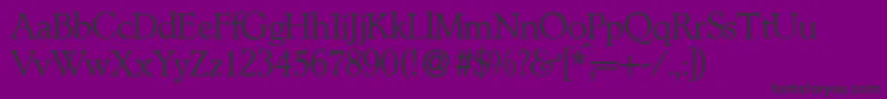 L890RomanRegular Font – Black Fonts on Purple Background