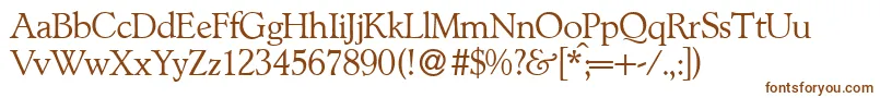 L890RomanRegular Font – Brown Fonts on White Background