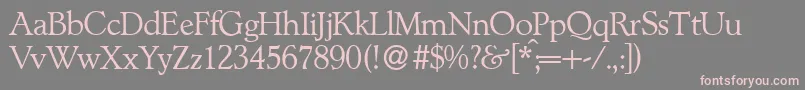 L890RomanRegular Font – Pink Fonts on Gray Background
