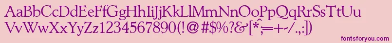 L890RomanRegular Font – Purple Fonts on Pink Background