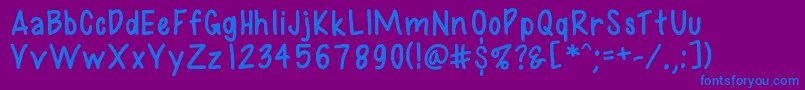 Ahintofsass Font – Blue Fonts on Purple Background