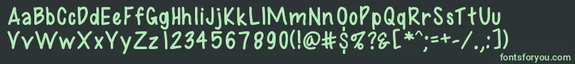 フォントAhintofsass – 黒い背景に緑の文字