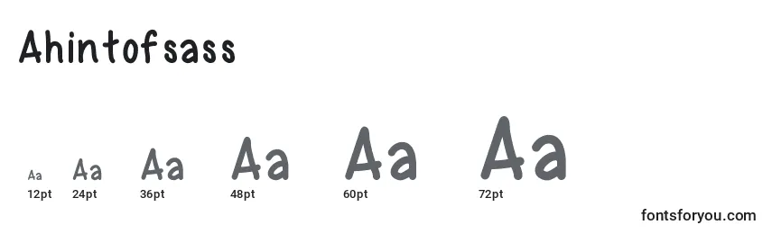 Размеры шрифта Ahintofsass