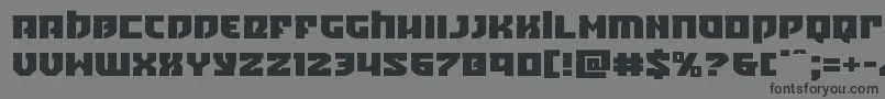 Crazyivanexpand-fontti – mustat fontit harmaalla taustalla