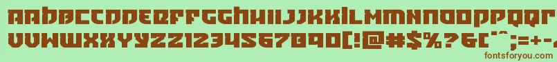 Crazyivanexpand Font – Brown Fonts on Green Background