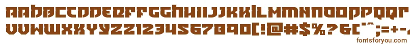 フォントCrazyivanexpand – 白い背景に茶色のフォント
