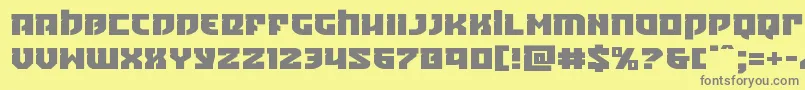 Crazyivanexpand Font – Gray Fonts on Yellow Background