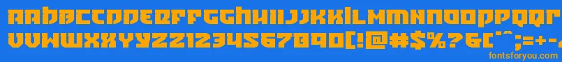 Crazyivanexpand Font – Orange Fonts on Blue Background