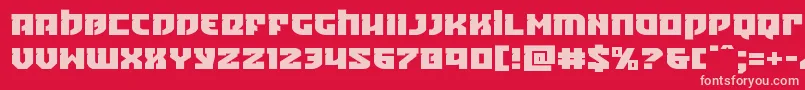 Crazyivanexpand Font – Pink Fonts on Red Background