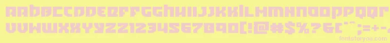 フォントCrazyivanexpand – ピンクのフォント、黄色の背景