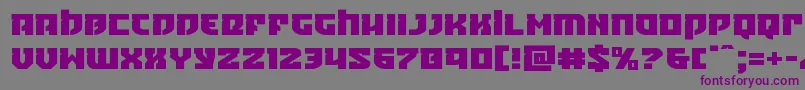 フォントCrazyivanexpand – 紫色のフォント、灰色の背景