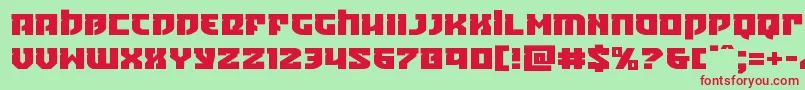 Crazyivanexpand Font – Red Fonts on Green Background