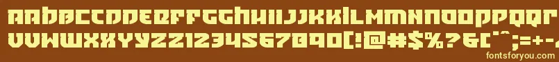 Шрифт Crazyivanexpand – жёлтые шрифты на коричневом фоне