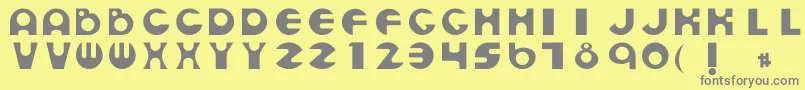 Nadia Font – Gray Fonts on Yellow Background