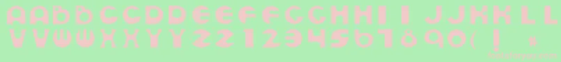 Nadia Font – Pink Fonts on Green Background