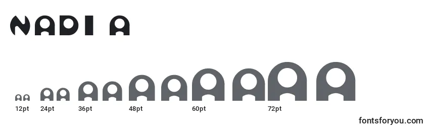 Размеры шрифта Nadia