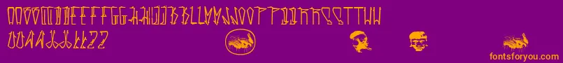 Estaktu Font – Orange Fonts on Purple Background