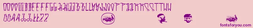 Estaktu-Schriftart – Violette Schriften auf rosa Hintergrund