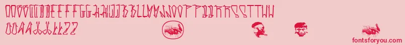 Estaktu Font – Red Fonts on Pink Background