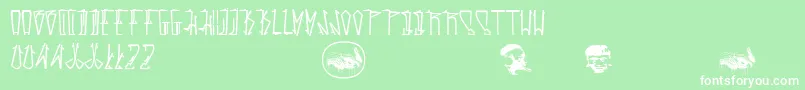 Estaktu Font – White Fonts on Green Background
