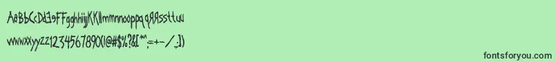 Czcionka Kornucopia – czarne czcionki na zielonym tle