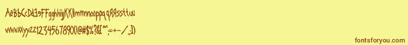 Czcionka Kornucopia – brązowe czcionki na żółtym tle