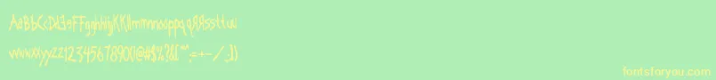 Czcionka Kornucopia – żółte czcionki na zielonym tle