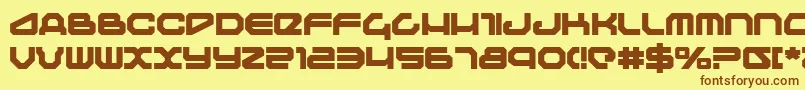Travelerb-fontti – ruskeat fontit keltaisella taustalla