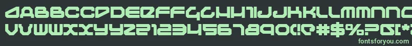 Travelerb Font – Green Fonts on Black Background