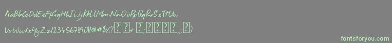 Aroha Font – Green Fonts on Gray Background