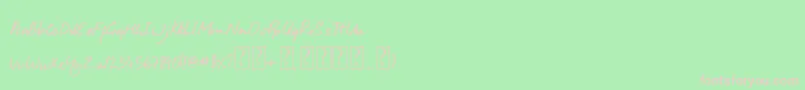 Aroha Font – Pink Fonts on Green Background