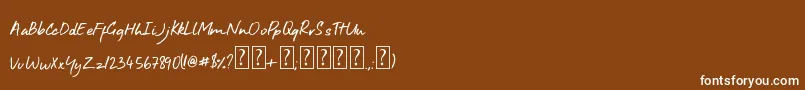 Шрифт Aroha – белые шрифты на коричневом фоне