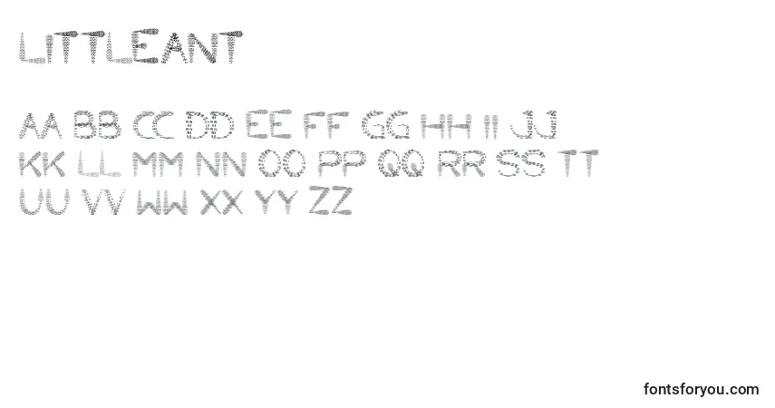 LittleAnt Font – alphabet, numbers, special characters