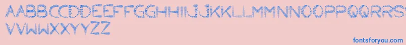 LittleAnt Font – Blue Fonts on Pink Background