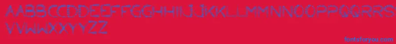 LittleAnt Font – Blue Fonts on Red Background