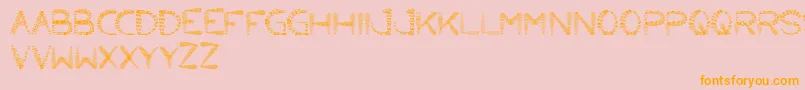 Więcej informacji o czcionce LittleAnt Czcionka LittleAnt – pomarańczowe czcionki na różowym tle
