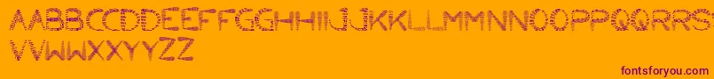 LittleAnt Font – Purple Fonts on Orange Background