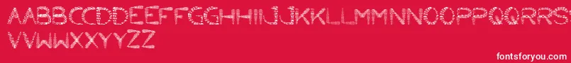 LittleAnt-Schriftart – Weiße Schriften auf rotem Hintergrund