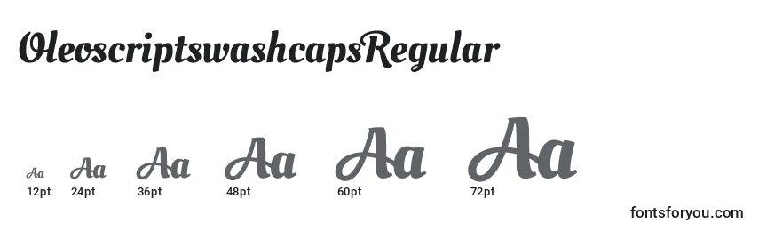 Размеры шрифта OleoscriptswashcapsRegular